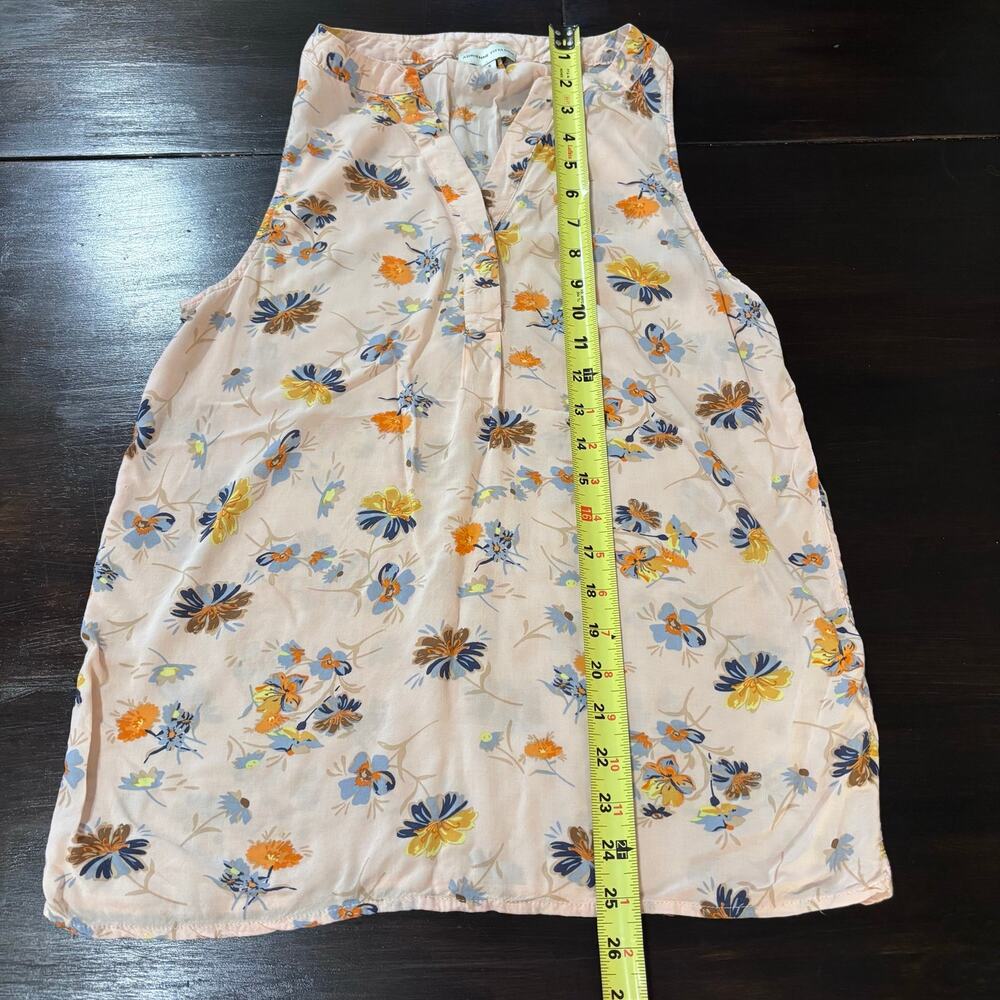 Adrienne Vittadini Pastel Sleeveless Floral Officewear Popover Blouse Top szS - Picture 5 of 5